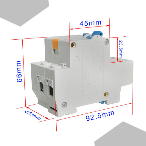 Aopin 1 Poles 6A 230V Miniature Circuit Breaker Low-Voltage DZ47-63 DIN Rail Mount, Residual Current Circuit Breaker Leakage Overload Short Circuit Protection Air Switch 1 Pcs