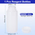 PATIKIL 500ml Reagent Bottles, PE Wide Mouth Round Graduated Bottles with Screw Cap for Lab Liquid Storage