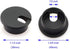 HJ Garden 8pcs Desk Wire Cord Cable Grommets, 1-1/2 inch Hole Cover for Office PC Desk, Black Plastic