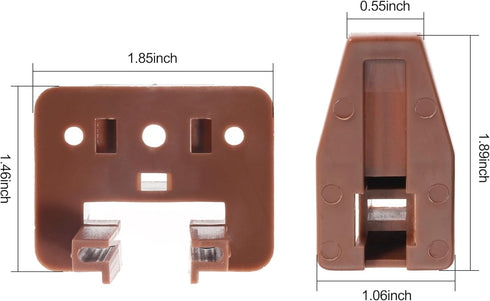 Seweder 10PCS 1 Drawer Slide Track Guide Glide for Center Mount Drawer for Dressers and for Nightstand for Kenlin