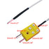TWTADE 5pcs 3M K Type Mini-Connector Thermocouple Temperature Probe Sensor Measure Range -50~350°C