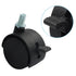 MangoOrder 4-Pack 360-Degree Swivel Caster Wheels with Threaded Stem and Brake, Floor-Protecting Nylon Rolling Wheels