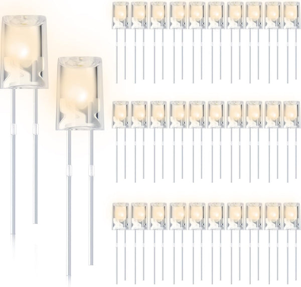 Mudder 120 Pcs Valentine LED 5mm String Light Replacement Bulb Energy Efficient