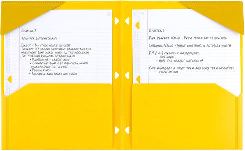 Five Star 4 Pack 2-Pocket Folder - Plastic with Stay-Put Tabs, Fits 3-Ring Binder, Holds 8-1/2" x 11" Paper, Tidewater