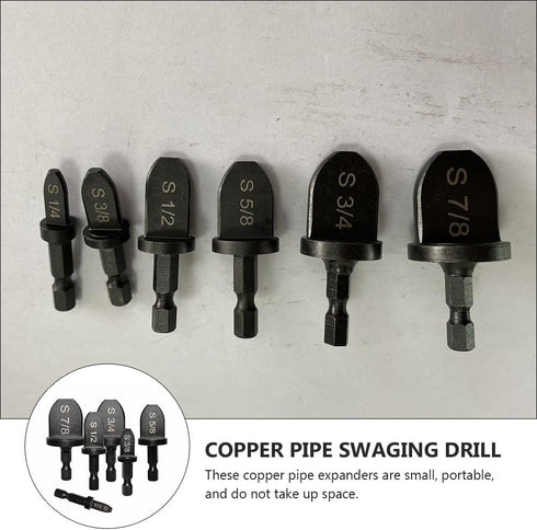 6pcs Hex Shank Expander Drill Bits Hand Tool Specialty Tools for Flaring and Swaging