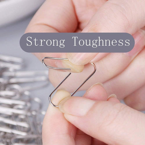 Vinaco Smooth Silver Paper Clips, Medium and Jumbo (1.3 inch & 2.0 inch), Durable and Rustproof for Office and School