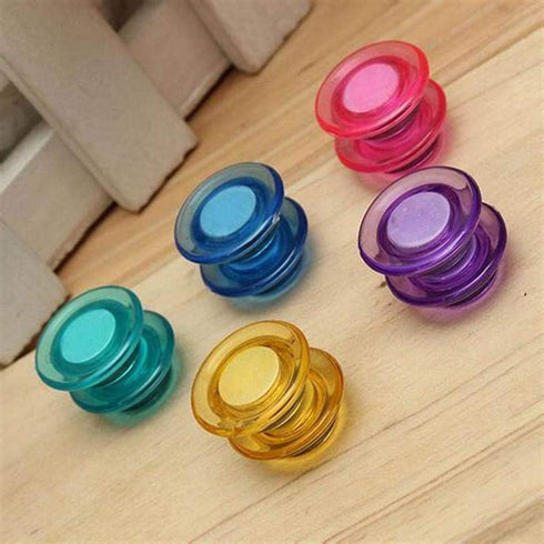 PLESIU Mini Fridge Magnet Circle Whiteboard Magnet, Round Whiteboard Magnet for Home School Office (Multicolors)