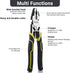 4-in-1 Pro Lineman Plier Tools -9 Combination Pliers with Wire Stripper+Crimper+Cutter+ Winding Function,Industrial Grade Linesman Plirs-Chrome Vanadium Steel Forged