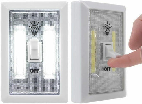 ZEZEFUFU Mini COB LED Lamp Switch Wall Night Lights Battery Operated Cabinet Garage Light Bedside Lamp Aisle Lights