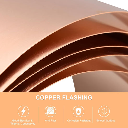 uxcell Copper Sheet Roll 2000mm x 100mm x 0.08mm, 99.9% Pure Copper Foil Plate for Electricity DIY Projects (Multiple