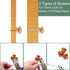 15PCS Round Wood Drawer Knobs, 1-3/8 inch Diameter Mushroom Knobs with Mounting Screws for Furniture - Wood Grain