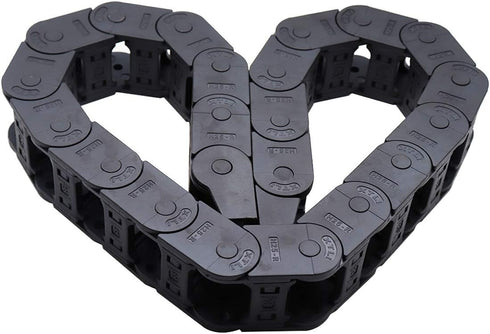 Cable Drag Chain - 1M Long Black CNC Machine Tool Cable Wire Carrier Drag Chain Nested 25mm x 38mm