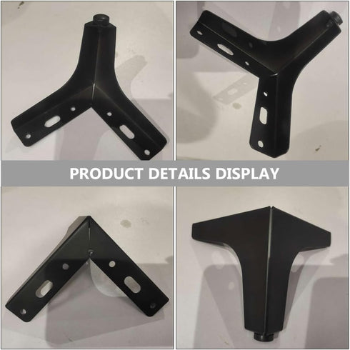 10cm Homoyoyo Matte Black Metal Sofa Leg and Cabinet Support Foot, Furniture Leg for Tv Stand, Tea Table, Bed Frame