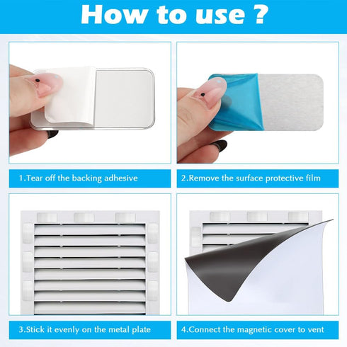 Mellisore 24pcs 2.3x1.1in Adhesive Metal Plates for Magnetic Mount, Metal Strips for Magnets Steel Strips with Adhesive