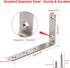 YUMORE L Bracket, 5" x 3", Max Load: 35lb/15KG Heavy Duty Stainless Steel Shelf Support, Pack of 4
