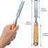 Professional Wood Chisel Set, 4 Piece CR-V Steel Chisel Set for Woodworking and Wood Carving, Includes 6mm, 12mm, 18mm,