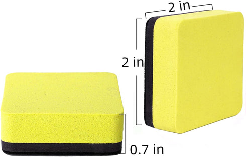 Dry Erase Erasers, 48 Pack Magnetic Whiteboard Cleansers, Small Dry Erase Eraser, Magnetic Erasers (Yellow)