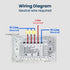 LOUYSGEN Switch,4.65 2.83 1.34 Inches,2.4GHz 3 Smart X X Wi-Fi Light Switch,Neutral Wire Required, APP Control