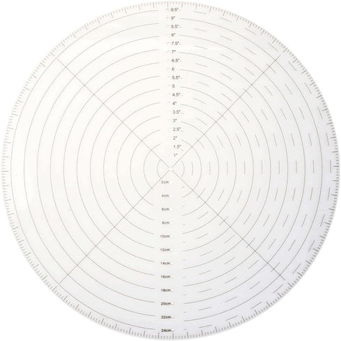 10" Round Center Finder Compass for Wood Turners, Clear Acrylic for Drawing Circles, Woodworking Tool