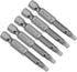 uxcell 5 Pcs SQ3 Magnetic Square Head Screwdriver Bits, 1/4 Inch Hex Shank, 2-inch Length S2 Power Tools