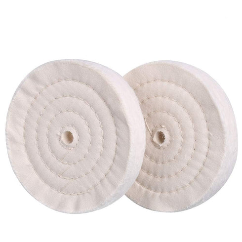 SCOTTCHEN Extra Thick Buffing Polishing Wheel, 6 Inch (70 Ply), 2 PCS for Bench Grinder Tool