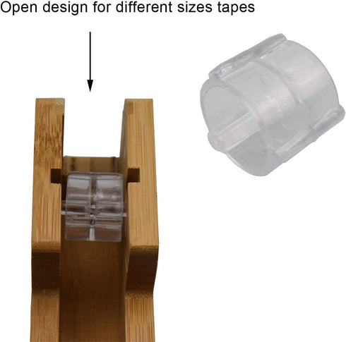Enyuwlcm Natural Bamboo Desk Tape Dispenser, Open End Design, Made of 100% Bamboo, 1 Pack