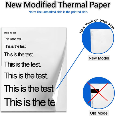 8.5 11 Inch, 100 M08F/A40 (100 Thermal Printer Paper x Sheets US Letter Size Thermal Paper, Compatible with Thermal