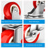 1.5 Inch Heavy Duty Caster Wheels with Brake, Swivel Casters, PVC Wheels, Red, 12 Pack