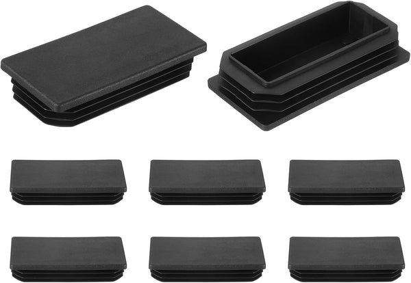 uxcell 8 Pcs Rectangle Tubing End Caps 4 x 2 Inch Plastic