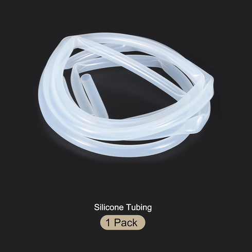 10ft Clear Silicone Tubing 1/2" ID x 5/8" OD, 12.7mm x 15.9mm Industrial Plastic Tubing for Pump Siphoning