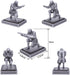 Knight Pen Holder Desk Organizers and Accessories, Resin Desk Decor with a Cool Pen Gift for Office and Home (Silver)