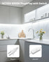 24in 110V 120LED/M Counter Under Cabinet Lighting Strip Plug in with Switch Self-Adhsive Waterproof AC Led Strips Light