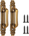 Antique Barn Door Handles, Vintage Sliding Front Door Entry Handle Set, Rustic European Style Metal Brass