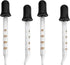 Eye Dropper (Pack of 4), Bent & Straight Tip Calibrated Glass Medicine Droppers for Essential Oils