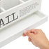 Juvale White Mail Organizer for Desktop, 3-Tier Wooden Sorter with Drawer for Files