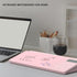 TOWON Pink Desk Dry Erase Board with Detachable Calculator, Small Glass Desktop Whiteboard, 17 x 6 in