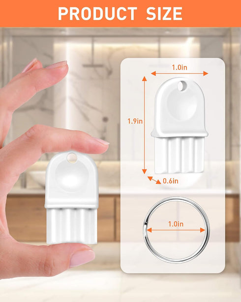 Vomika 5PCS 5 Paper Towel Dispenser Key, Universal Toilet Paper Dispenser Keys, Hard Plastic Key for Waffle-Style