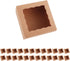 25 Kraft Bakery Boxes with Window, 8x8x4 Inches for Pastry, Cupcake, Cookies, Muffins, Pie