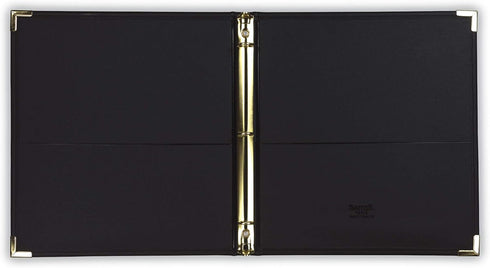 Samsill Classic Collection Executive Presentation 3 Ring Binder, Half Inch, Brass Round Ring, Holds 100 Sheets, Black