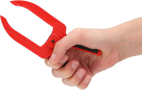 Woodworking Clamp, Spring Clamp with Long Flat Nose Plastic Fixing Clamp, 3 inch opening