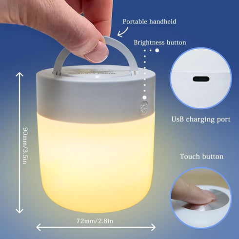 XOIDMIVCN 13 3 Dimmable Rechargeable Night Light for Baby Nursery with Touch Control, Colors & Modes, Nursery Lamp