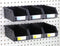 Pegboard Bins 6 Pack Black Extra Large - Hooks to Any Peg