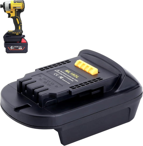 ML18DL Battery Adapter for Dewalt 20V Cordless Tools, Compatible with Milwaukee 18V M18 Battery, Adapter Only