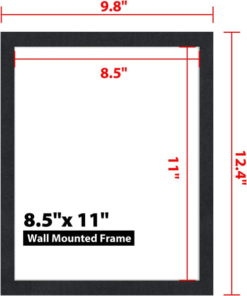 VAIIGO 8.5" 11" 2Pack) x Magnetic Self-Adhesive Display Frame, Double Sided Window Magnetic Sign Holder with Clear PVC