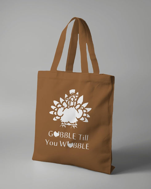 Thanksgiving Turkey "Gobble Till You Wobble" Stencil, Reusable & Sturdy, 8.5" x 11", Holiday Art Template