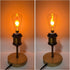 ST48/ST14 E12 Bulb, 2W 1800K Non-Dimmable, 2-Pack LED Flame Warm Amber Transparent Glass, Vintage Candle Style