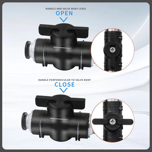 5/32 Push to Connect Ball Valve Union, Air Flow Control Valve Quick Connect Tube Fittings, Pneumatic Valve (5 Pack)