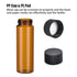 ESHATO 100 Pieces Glass Sample Vial, Liquid Sampling Small Glass Bottle with Black Plastic Screw Caps, 10ML, Brown