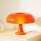 13.8 Inch Retro Orange Mushroom Table Lamp, 3 Color Change, Mid-Century Modern