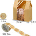 NOONEAST 100 Pack 14" 8.3" 3.5" Packaging Large Paper Bread Bags for Homemade Bread Sourdough Bags x x with Tin Tie Tab